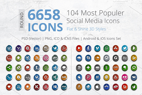 3D Social Media Pack Round