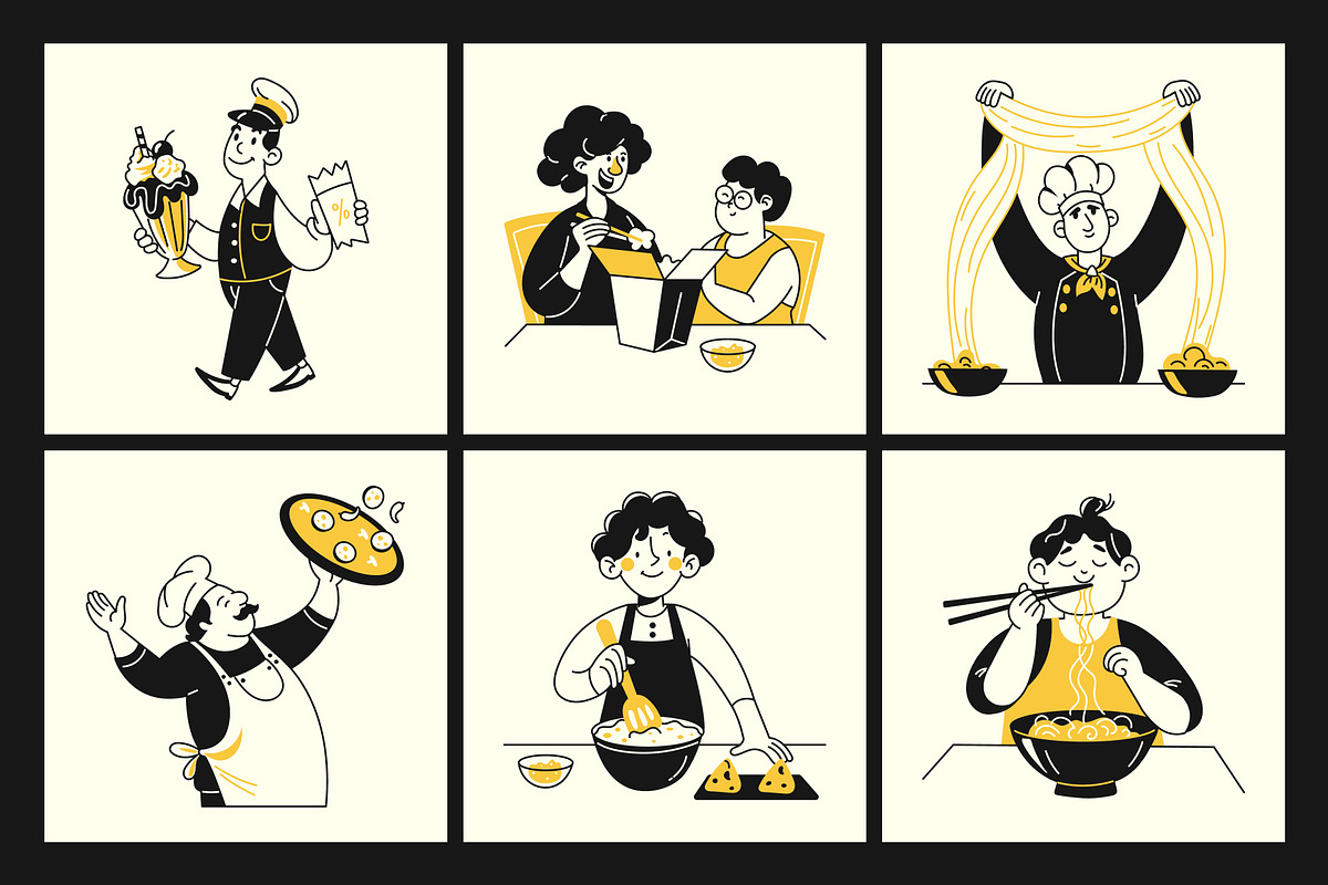 Food and Delivery Illustrations Set, a Food Illustration by Brickclay (Photo 6 of 9)