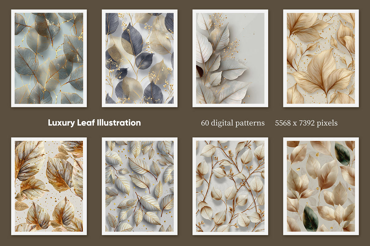 Luxury Leaf Illustration, a Decorative Illustration by Housui Patterns (Photo 3 of 10)