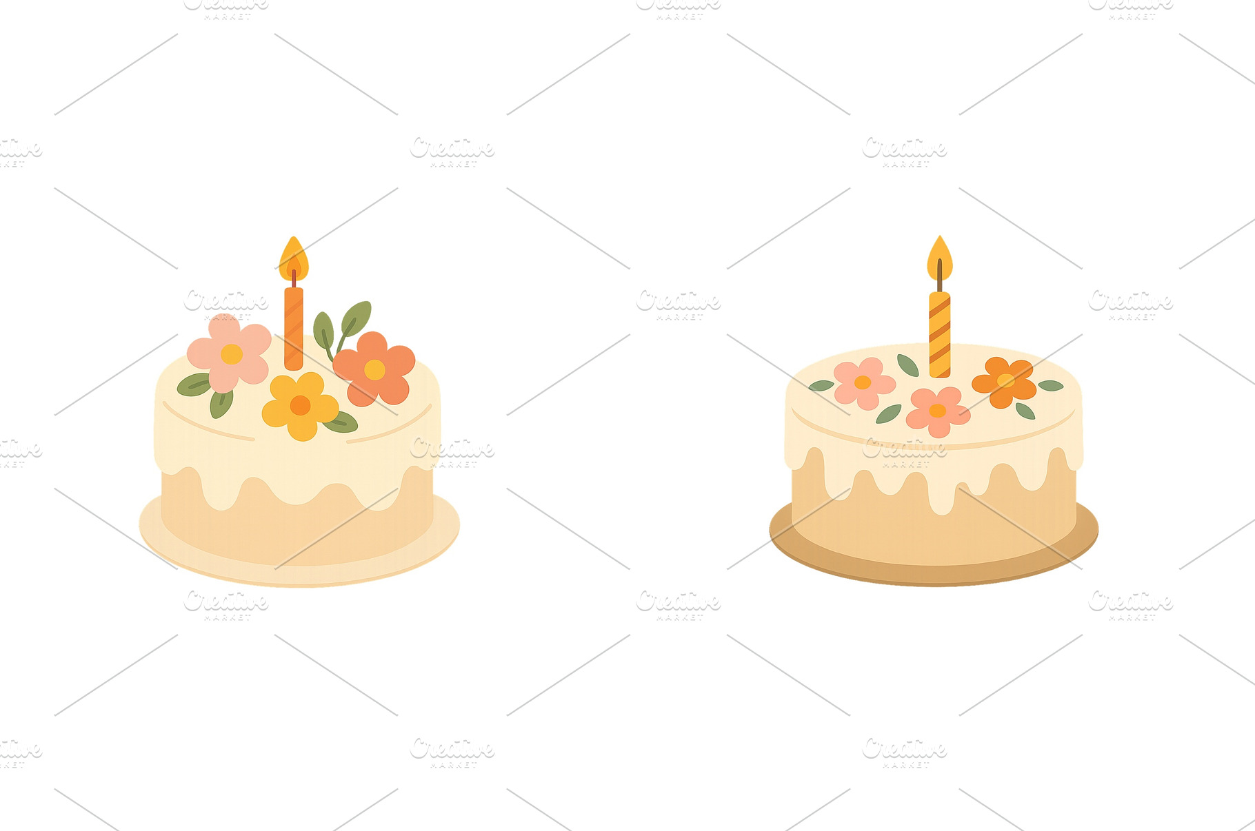 Colorful cakes with candles and, an Arts & Entertainment Photo by ZinetroN