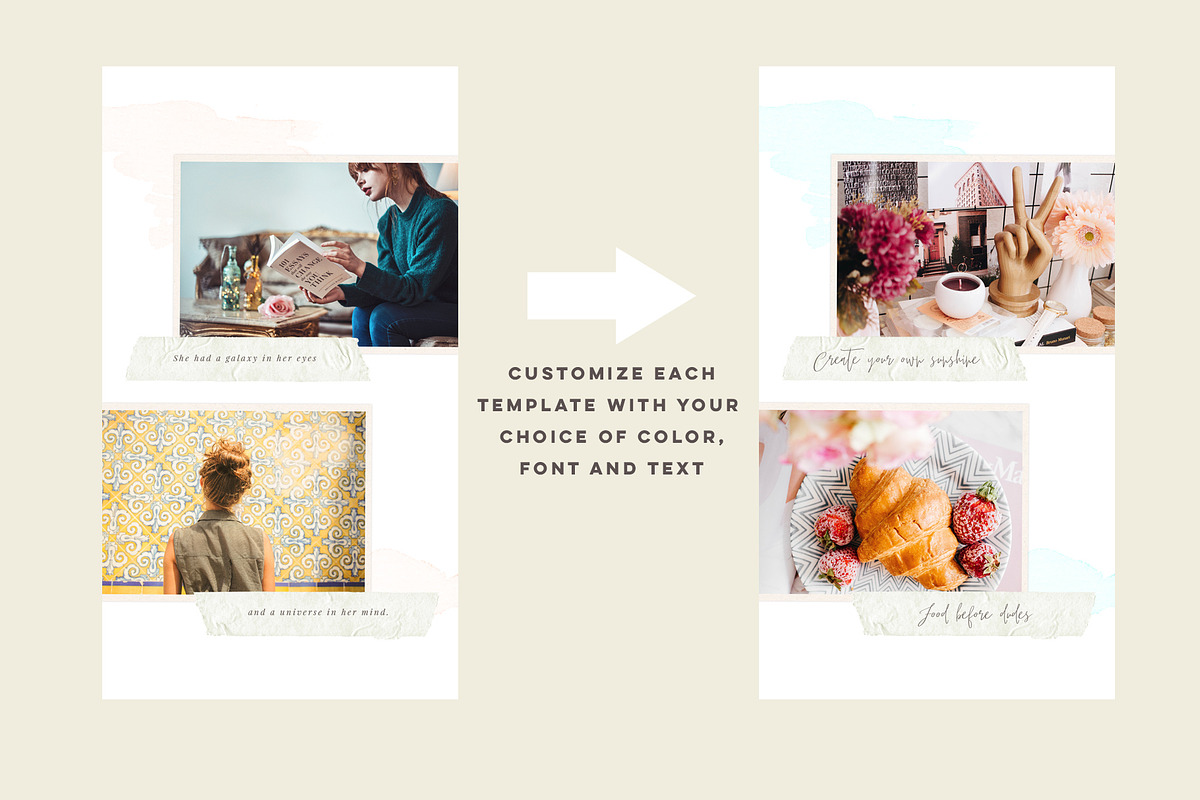 Vintage Watercolor Instagram Story, a Social Media Template by Spinsugar Graphics (Photo 7 of 8)
