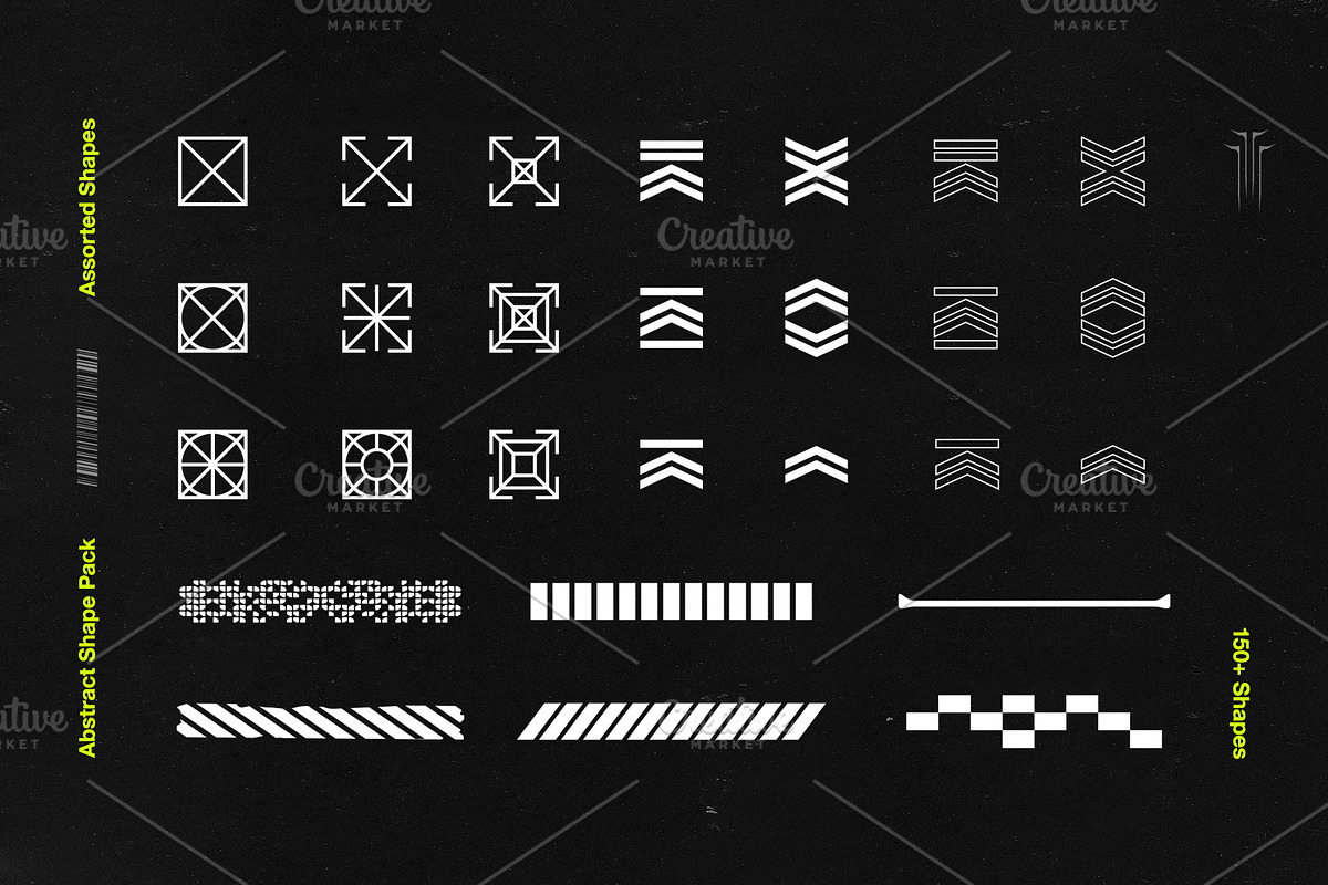 Abstract Shape Pack | 150+ Icons!, an Object Graphic by Mad Supply (Photo 8 of 11)