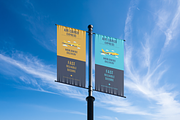 Pole Banner Mockup, an Advertising Mockup by DSNA Mockup (Thumbnail 2 of 5)