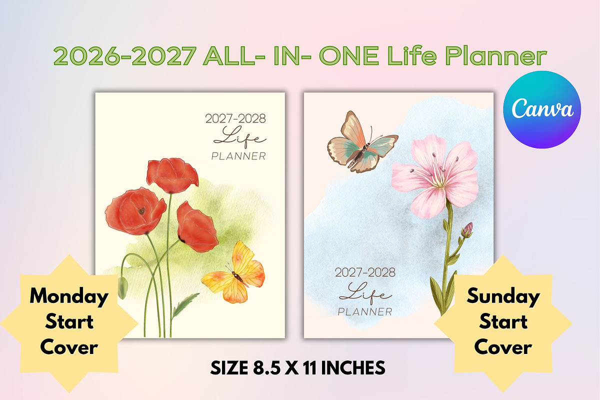 2027-2028 All in One Life Planner, a Templates & Theme by Adalin Shop (Photo 2 of 10)