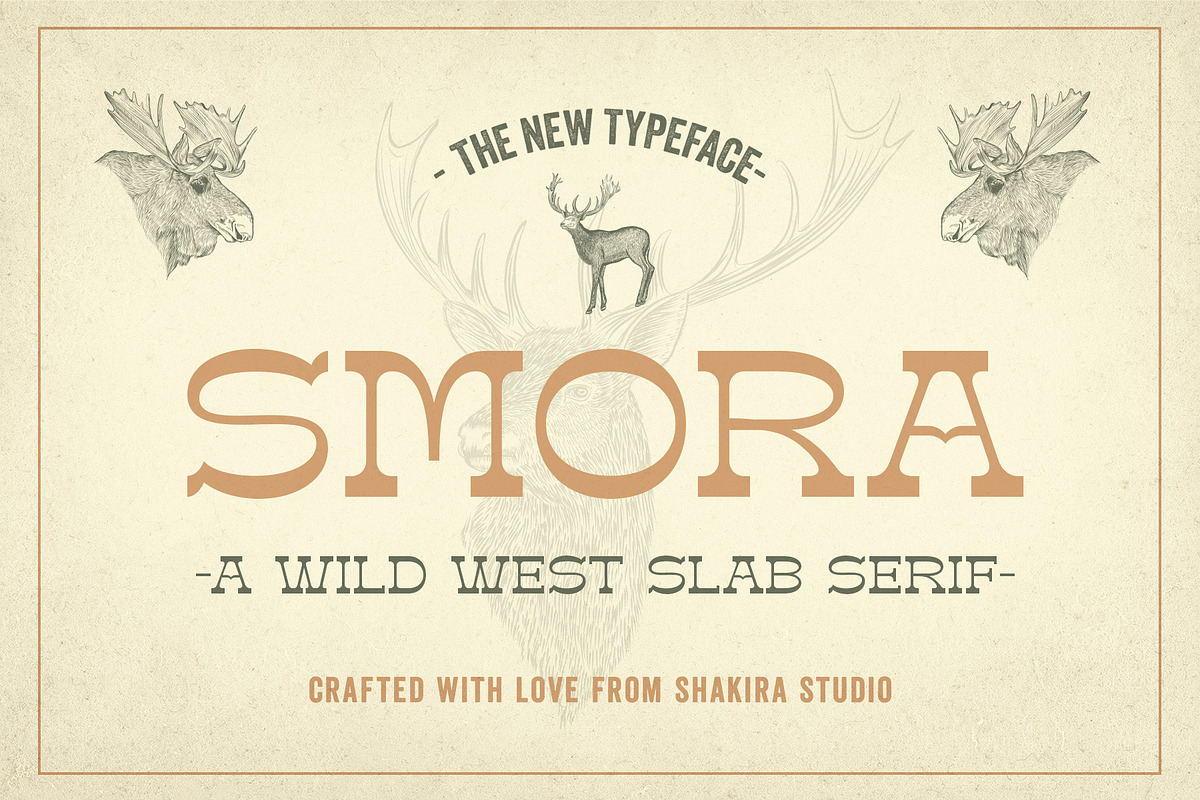 Smora - Western Font, a Slab Serif Font by Shakira Studio (Photo 1 of 12)