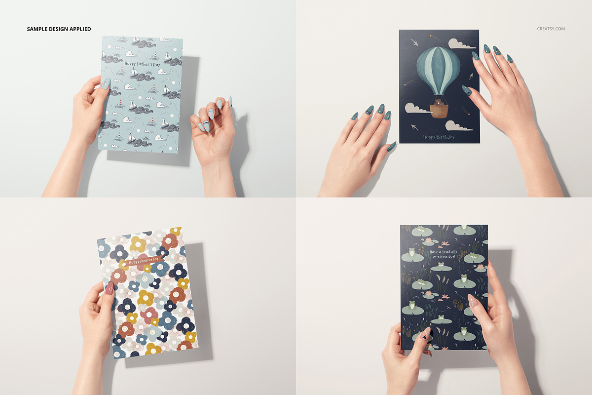 Greeting Cards Mockup Set, a Product Mockup by creatsy5 (Photo 6 of 12)