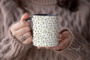 Mug With Black Handle Mockup