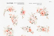 Watercolor Romantic Flowers, an Object Illustration by ollalya (Thumbnail 4 of 8)