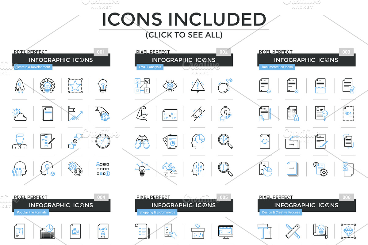 460 Infographic Icons. Free Updates, an Outline Icon by Andrew Kras Design (Photo 11 of 12)