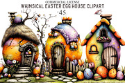 Whimsical Easter Egg House Clipart, an Illustration by designcity5 (Thumbnail 1 of 5)