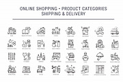 Retail Business, Shopping Icons Set, an Outline Icon by Nuburu (Thumbnail 2 of 5)