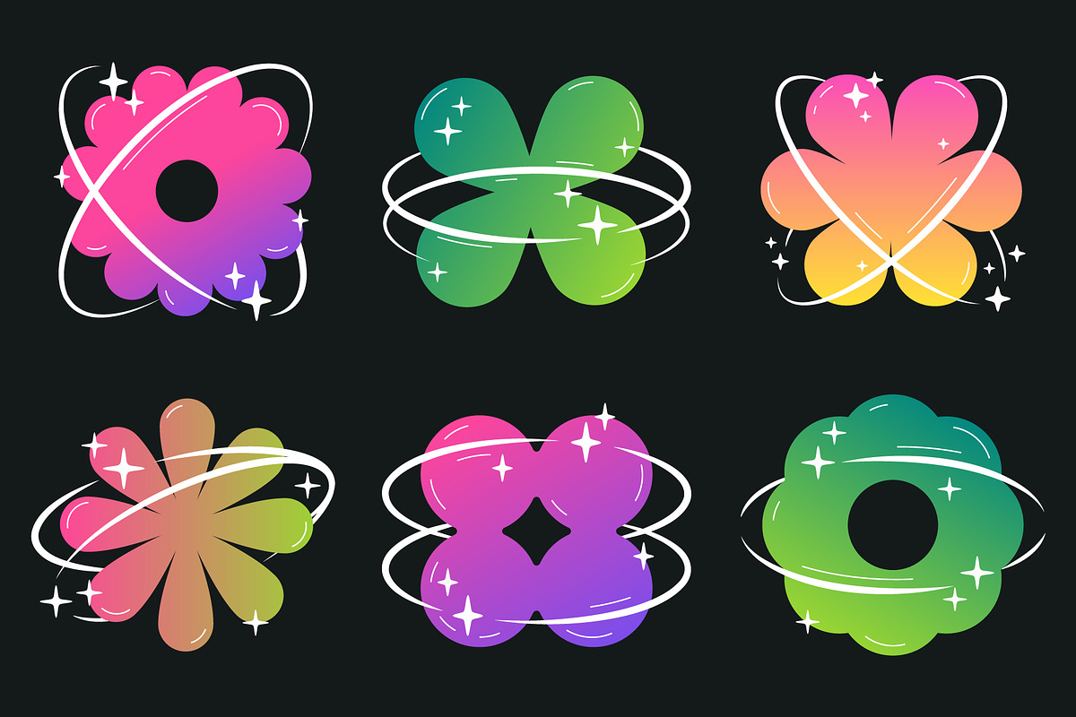 Abstract floral vector shapes, a Decorative Illustration by Torontotokio (Photo 4 of 7)