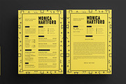 Retro Resume Template /Coverletter M, a Resume Template by Showy68 Template (Thumbnail 3 of 5)