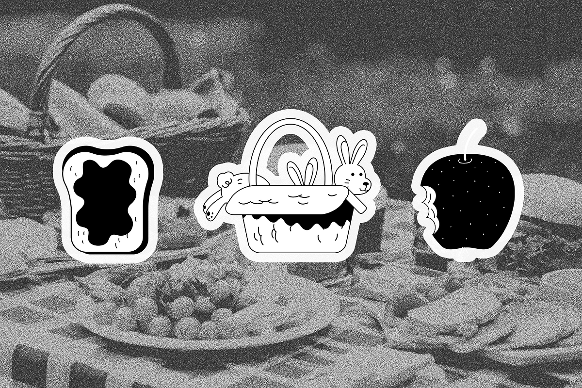 Summer Picnic. Line Graphic, a Person Illustration by Schumacher Shop (Photo 4 of 13)