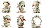 Whimsical Easter Animals Clipart PNG, an Illustration by Designking (Thumbnail 5 of 5)