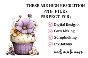 Whimsical Spring Cup Cake Clipart, an Illustration by OK Design (Thumbnail 4 of 6)