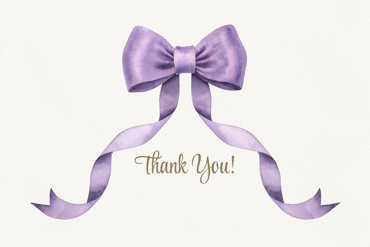 Bows Ribbons Watercolor Set, a Decorative Illustration by YarovaArt (Photo 7 of 7)