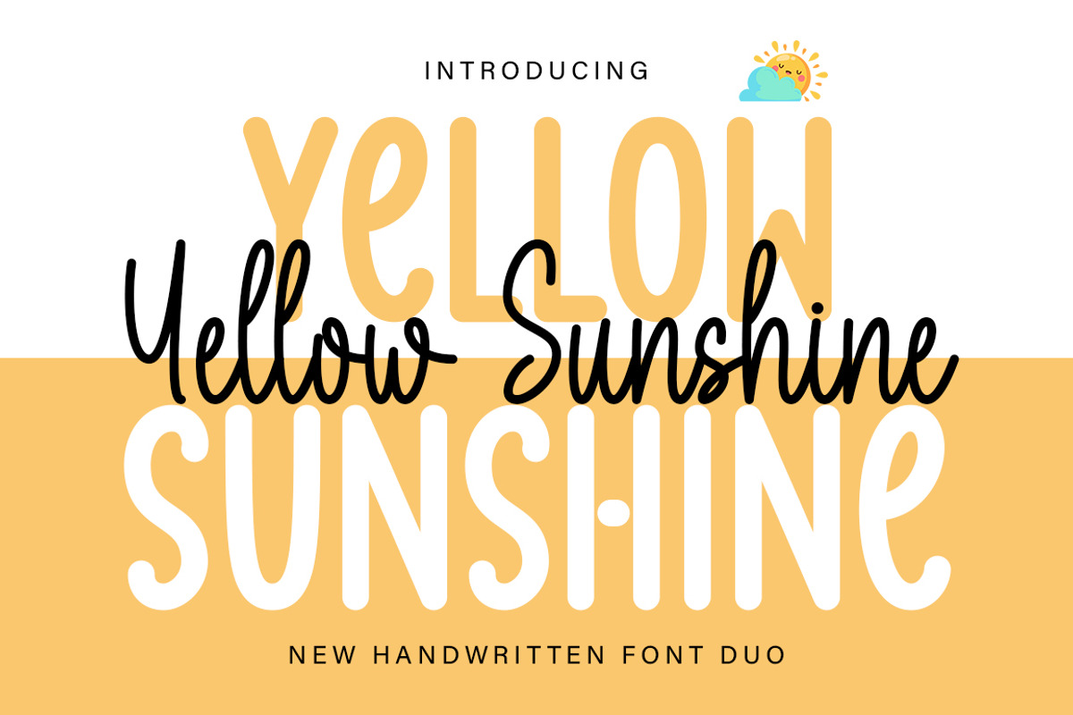 Yellow Sunshine Duo, a Font by DN Creative (Photo 1 of 8)
