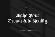 Regano Classic BlackLetter Font, a Blackletter Font by RantautypeStudio (Thumbnail 3 of 17)