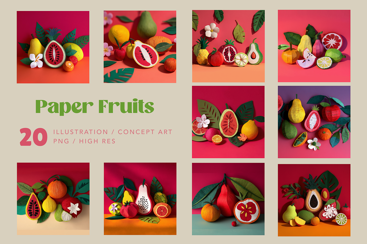 Paper Fruits, a Food Illustration by Picturesque Stories (Photo 1 of 7)