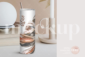 20oz Skinny Tumbler Mockup, a Cups & Container Mockup by MoMockups