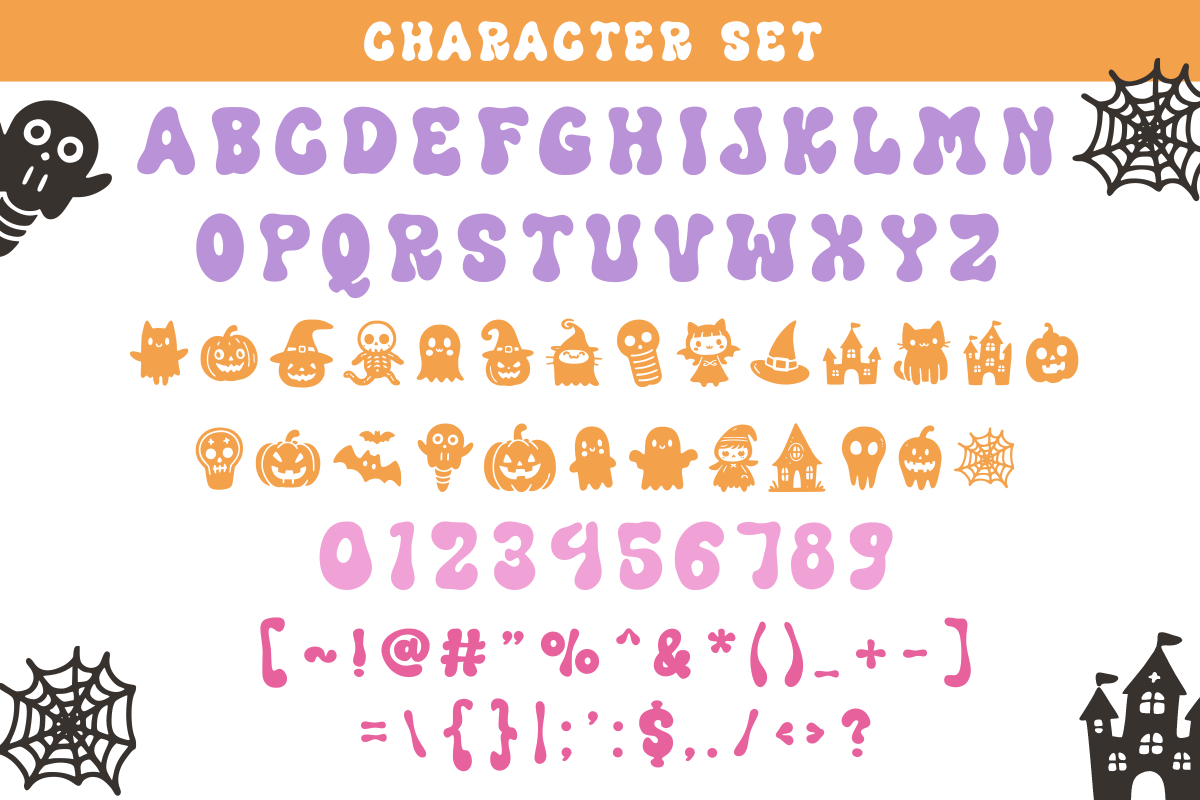 Halloween Dancing - Retro Halloween, a Handwritten Font by SaktiAvellin (Photo 6 of 7)