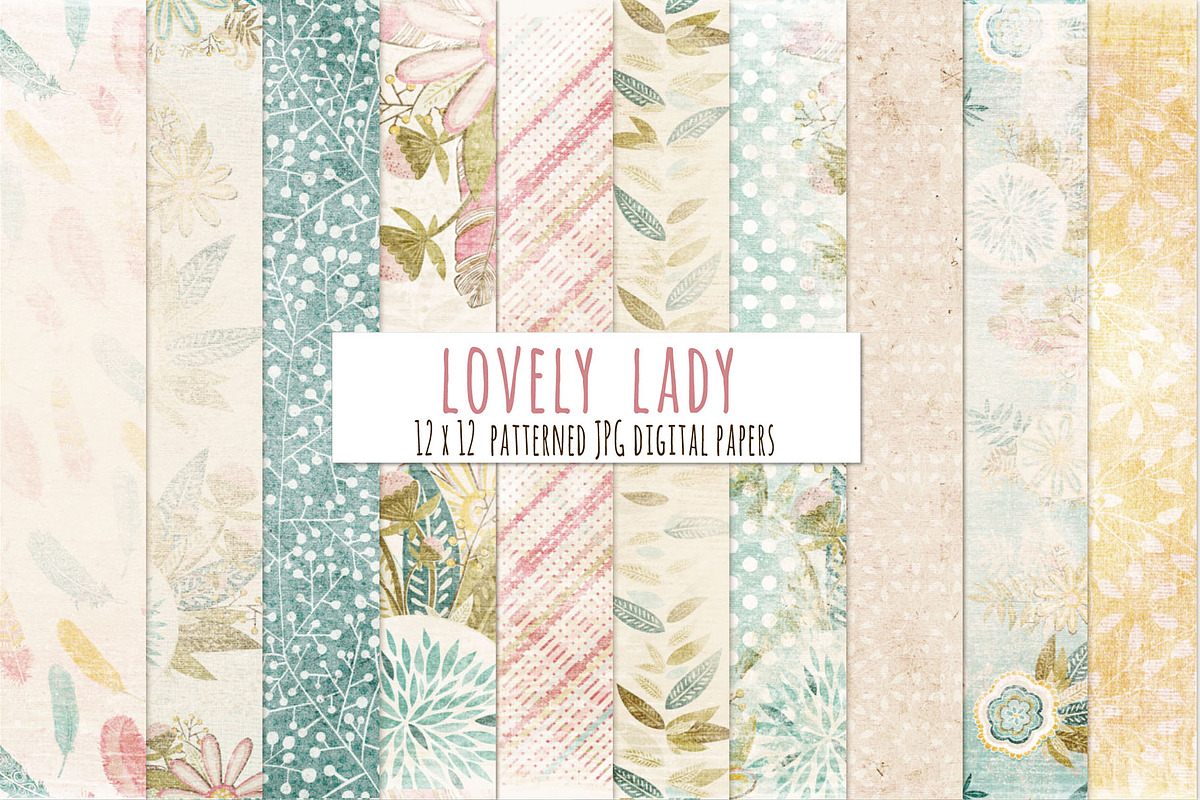 Lovely Pink Floral Background Paper, a Pattern Graphic by Carrie Stephens Art (Photo 4 of 6)