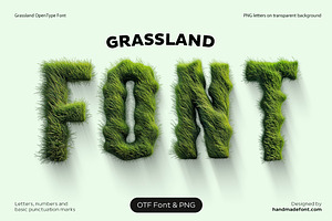 Grassland Font, a Sans Serif Font by Handmadefont