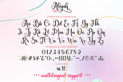 Aliyah - Swirly Calligraphy Font, a Script Font by Airotype (Thumbnail 9 of 12)