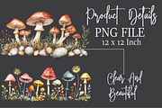 Summer Mushrooms Border Clipart, an Illustration by Rose Art (Thumbnail 7 of 7)