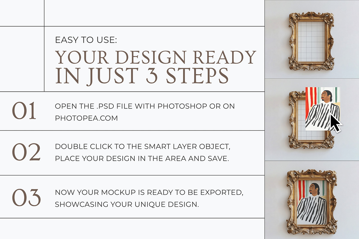 Vintage Coquette Frame Mockup, a Household Mockup by Blank Studio (Photo 5 of 8)
