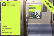 NYC Subway Ad Mockup, an Advertising Mockup by NYC Billboard Mockups (Thumbnail 1 of 2)
