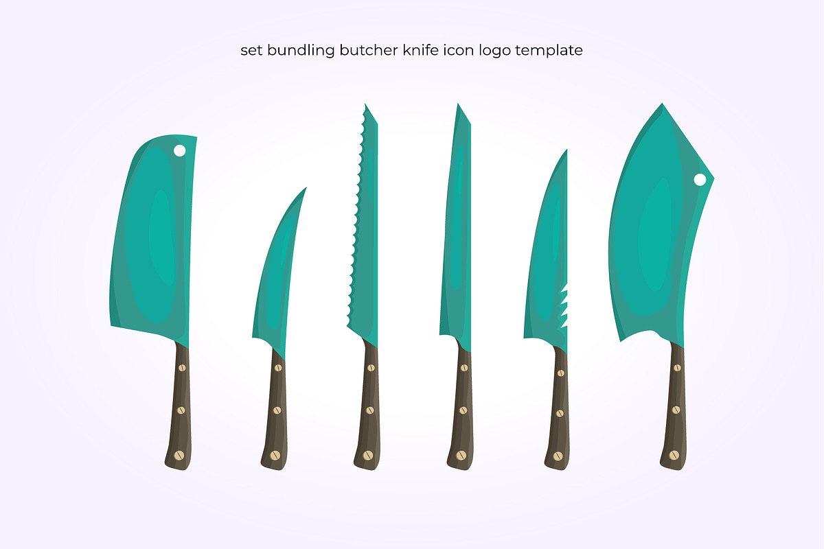 set knife bundle icon logo vintage, a Branding & Logo Template by Pyruos ID