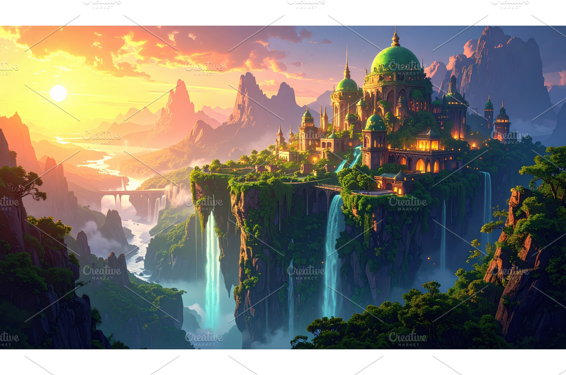 A majestic fantasy palace perched on, a Nature Photo by Igor Tichonow
