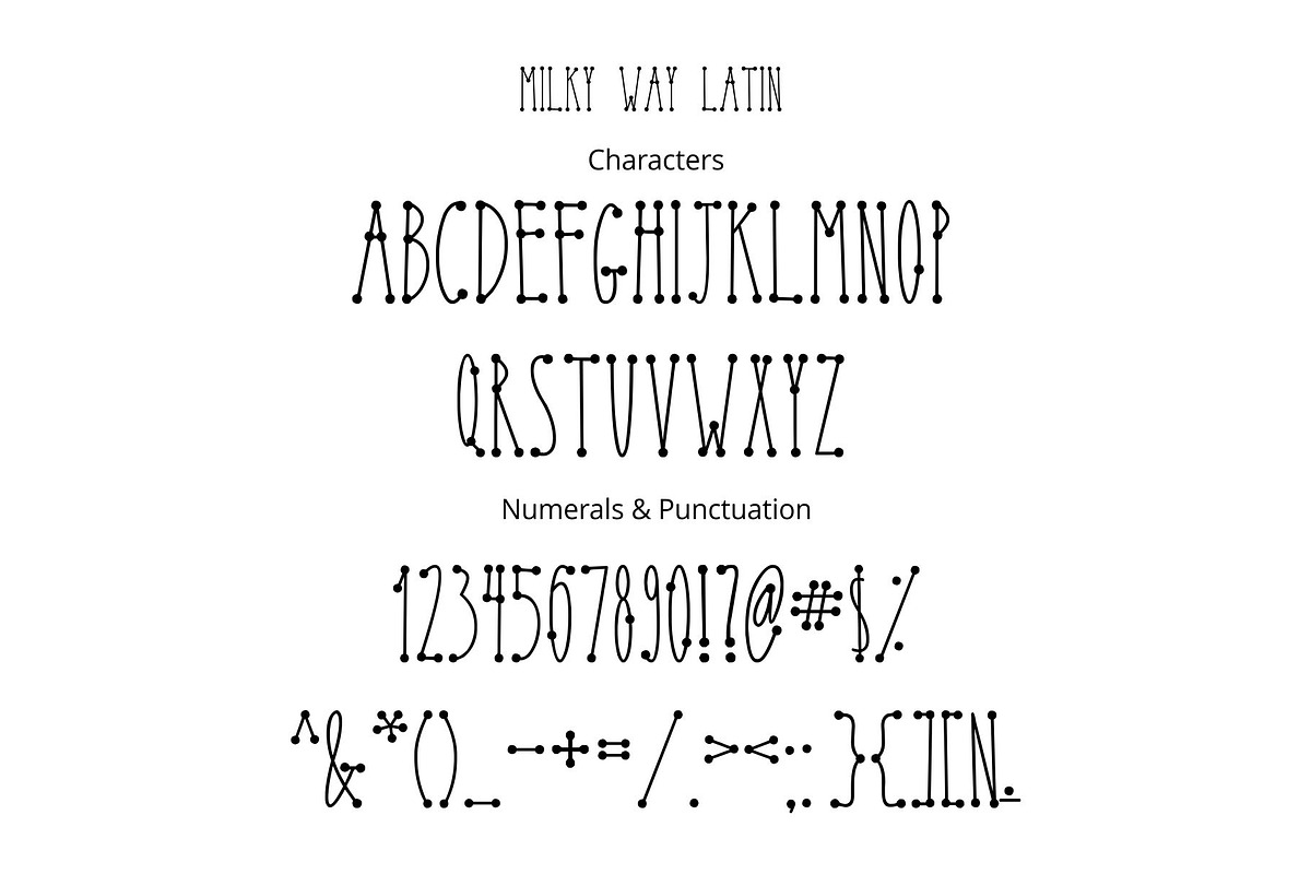 Milky Way Font, a Font by Malena (Photo 2 of 5)