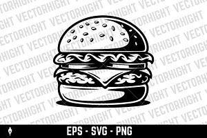 Illustration of burger svg, a Food Illustration by Vectorhight