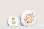 SUMMER PARTY. Watercolor animal set, an Animal Illustration by OlliArtDesign (Thumbnail 6 of 10)