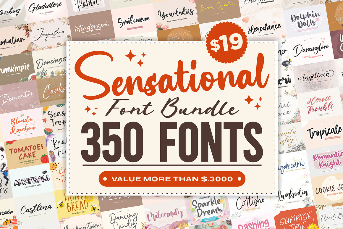 Sensational Mega Bundle! 99% off!, a Script Font by Balpirick Studio (Photo 1 of 9)