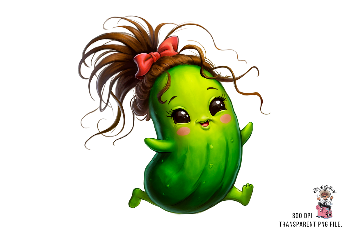 Cute Cucumber PNG Bundle, a Graphic by Clipart Bloom (Photo 6 of 11)
