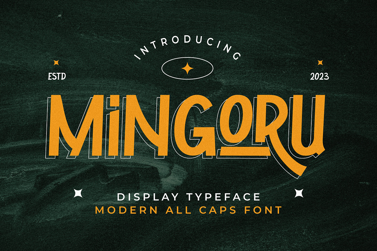 Mingoru - All caps San Serif, a Sans Serif Font by Lettermine (Photo 1 of 10)