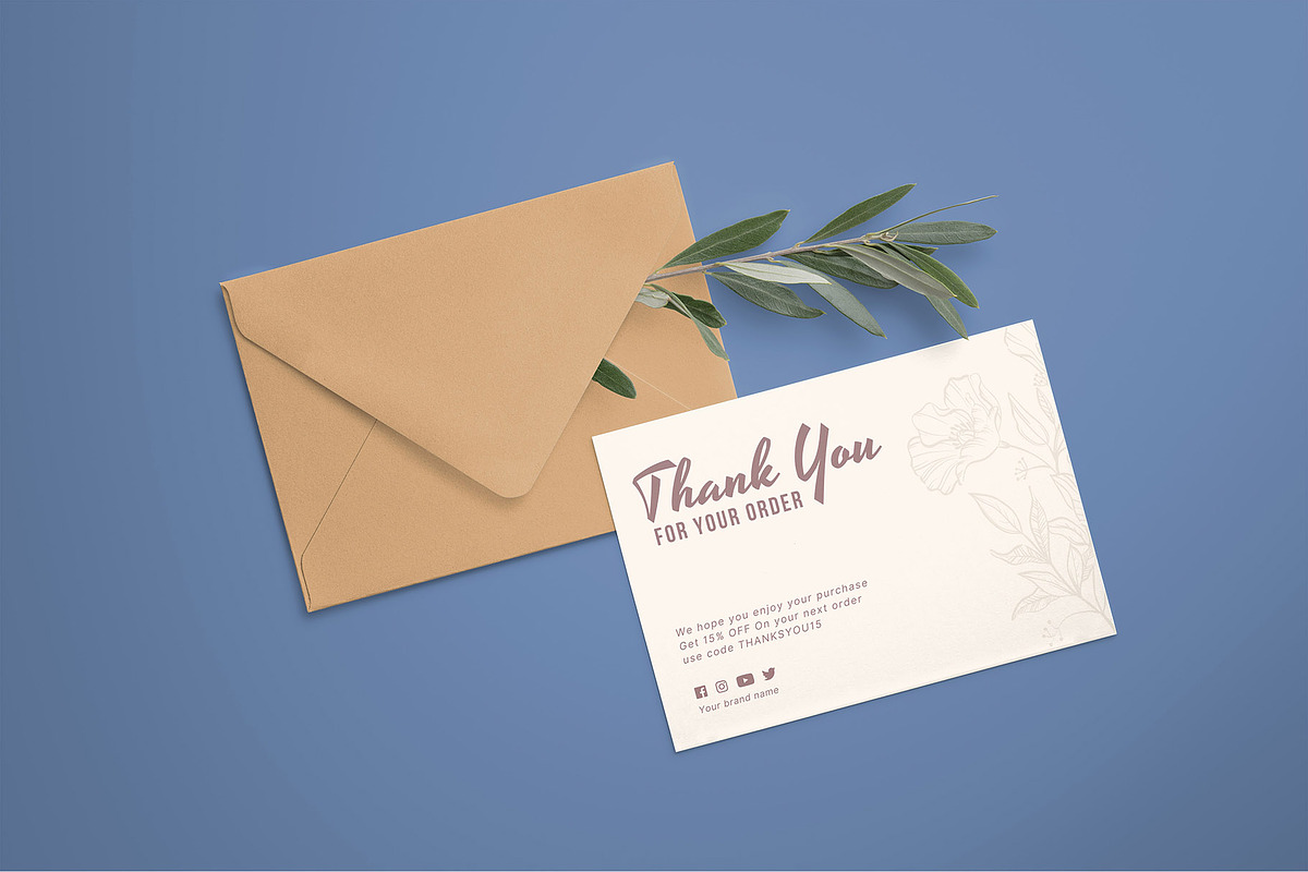 Thank you card template for canva 3, a Card Template by Syaeful Anas (Photo 3 of 6)
