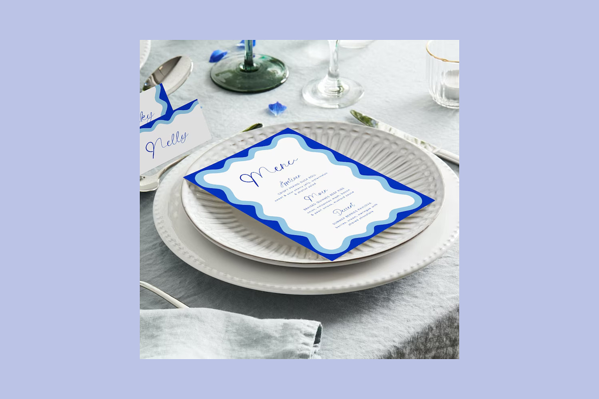 Wavy Menu Template, a Stationery Template by ForeverPrint (Photo 6 of 11)