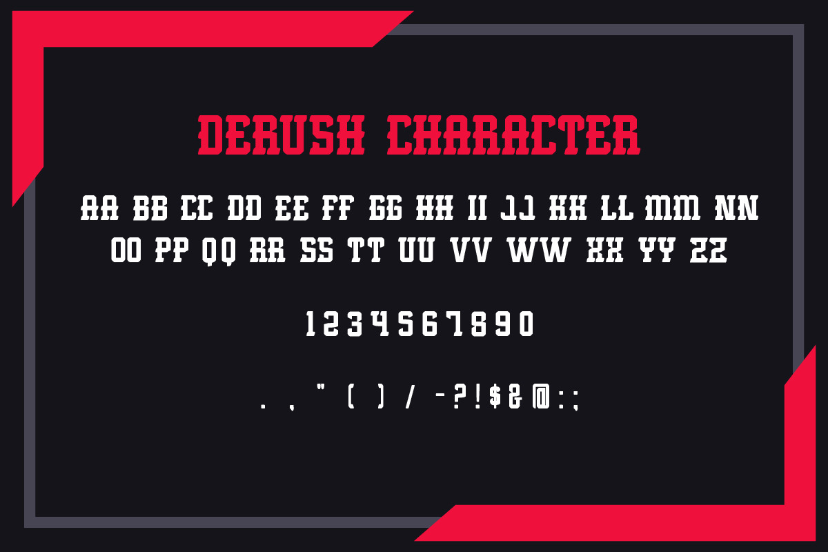 Derush Esport Gaming Font, a Blackletter Font by IHDSTD (Photo 8 of 11)