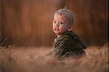 Little curious boy in knitted, a Person Photo by HalfPoint