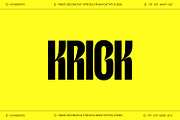 Krick Display Typeface, a Sans Serif Font by Foxtype (Thumbnail 1 of 11)