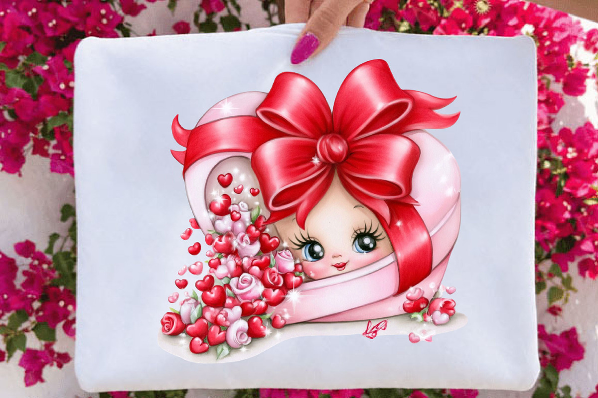 Whimsical Cute Valentine Clipart Bun, a Seasonal Illustration by SVGArt (Photo 3 of 5)