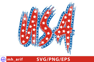 4th of July USA Hand-drawn SVG PNG, a Graphic by mh_arif