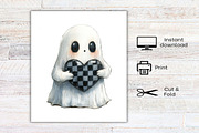 Watercolor Black Gingham Halloween, an Illustration by Canvas Craft (Thumbnail 8 of 8)