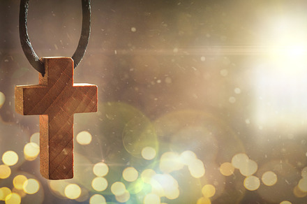 Religious cross hanging inside a tem, an Abstract Photo by Davizro's Market
