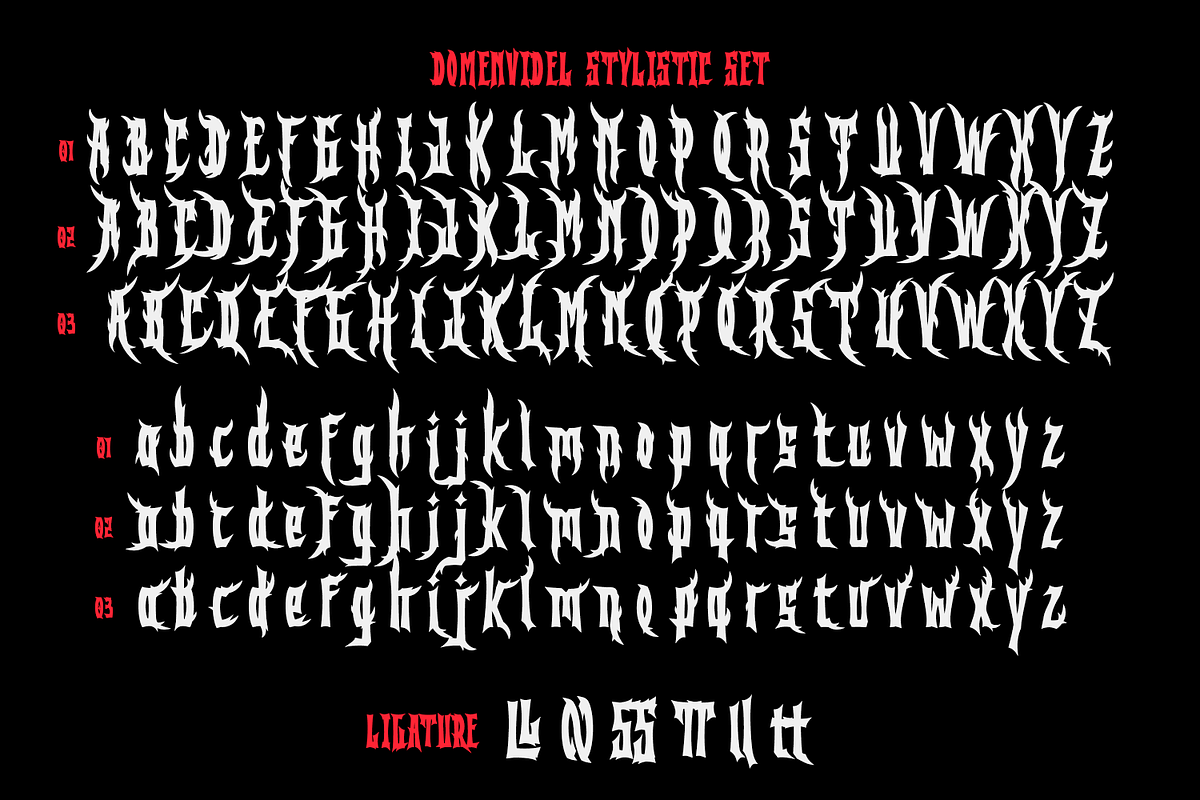 Domenvidel Blackmetal Font, a Blackletter Font by madeDeduk (Photo 10 of 10)